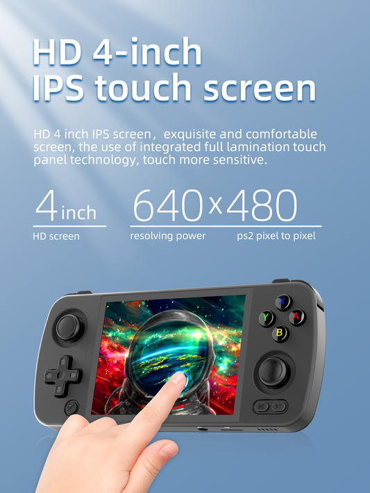 Anbernic RG405M【Superb Bundle】【Buy 1 Get 256GB Game Card+1 USB card reader+1 Fancy Case+1 Screen Protector+1 Type-C Cable】Handheld Game Console Aluminum Alloy CNC Android 12 System Google Play 4.0 Inch IPS Touch Screen 20K Games 26 Emulators