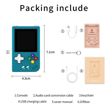 【HIFI/Metal Shell/PS1/Keychain/10Hours】Anbernic RG Nano 【Buy 1 Get 1 Keychain+1 Audio Cord Cable+1 USB Cable】Portable Mini Retro Handheld Game Console Linux System 1.54" IPS Screen Over 12 Emulators with 10K Games Playable