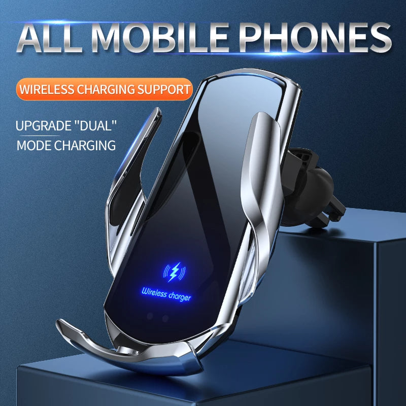 【Followers’ Benefit-Buy 1 Get 6 】Q3 Car Wireless Charging Mobile Phone Holder Induction Opening and Infrared Sensor Phone Holder Navigation Holder Wireless Charging