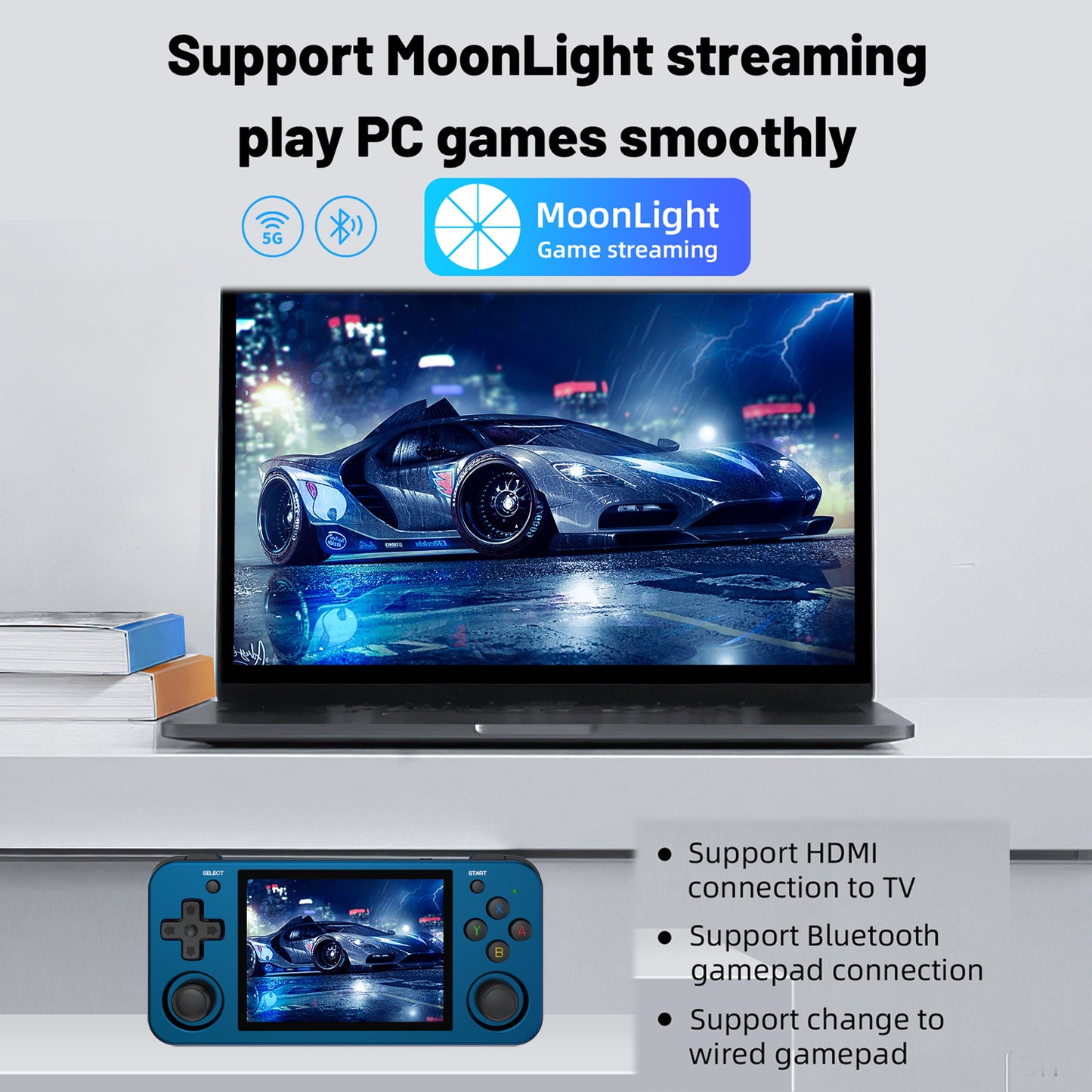 【Super Deal Package】ANBERNIC RG353M【Buy 1 Get 1 HDMI Cable+1 Fancy Case+1 Screen Protector+1 Type-C Cable 】Aluminum Alloy CNC Process Dual OS Android 11 + Linux System Support 5G WiFi 4.2 Bluetooth HDMI Touchable Screen Over 26 Emulators with 27000 Games